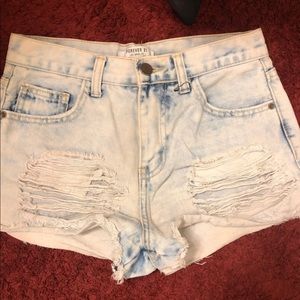 Forever 21 F21 high waisted daisy duke shorts